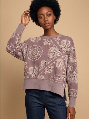 American Eagle Lived-In Mauve Pullover Small Side Slit Cozy Knit Top S-L